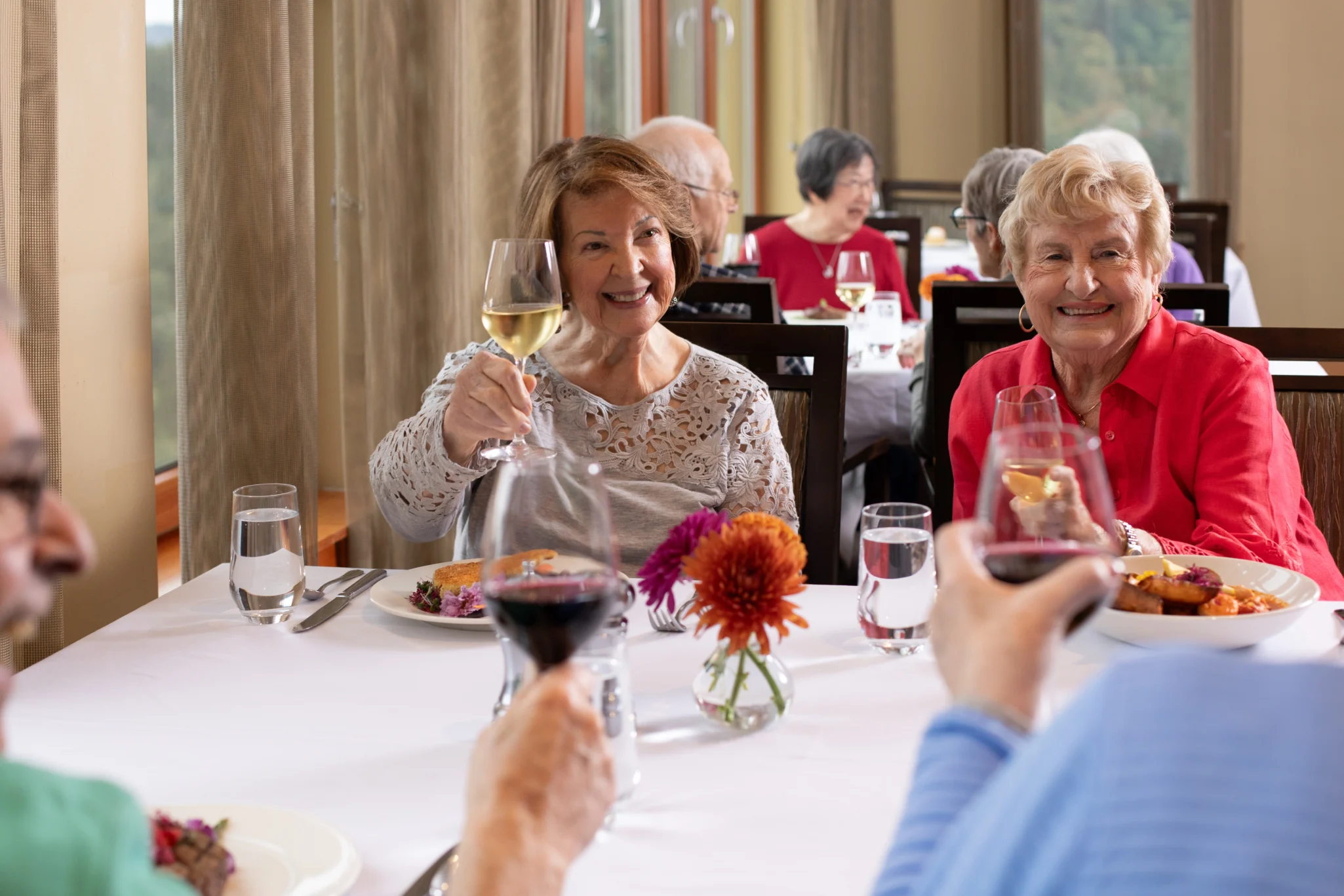 senior women dining at Timber Ridge